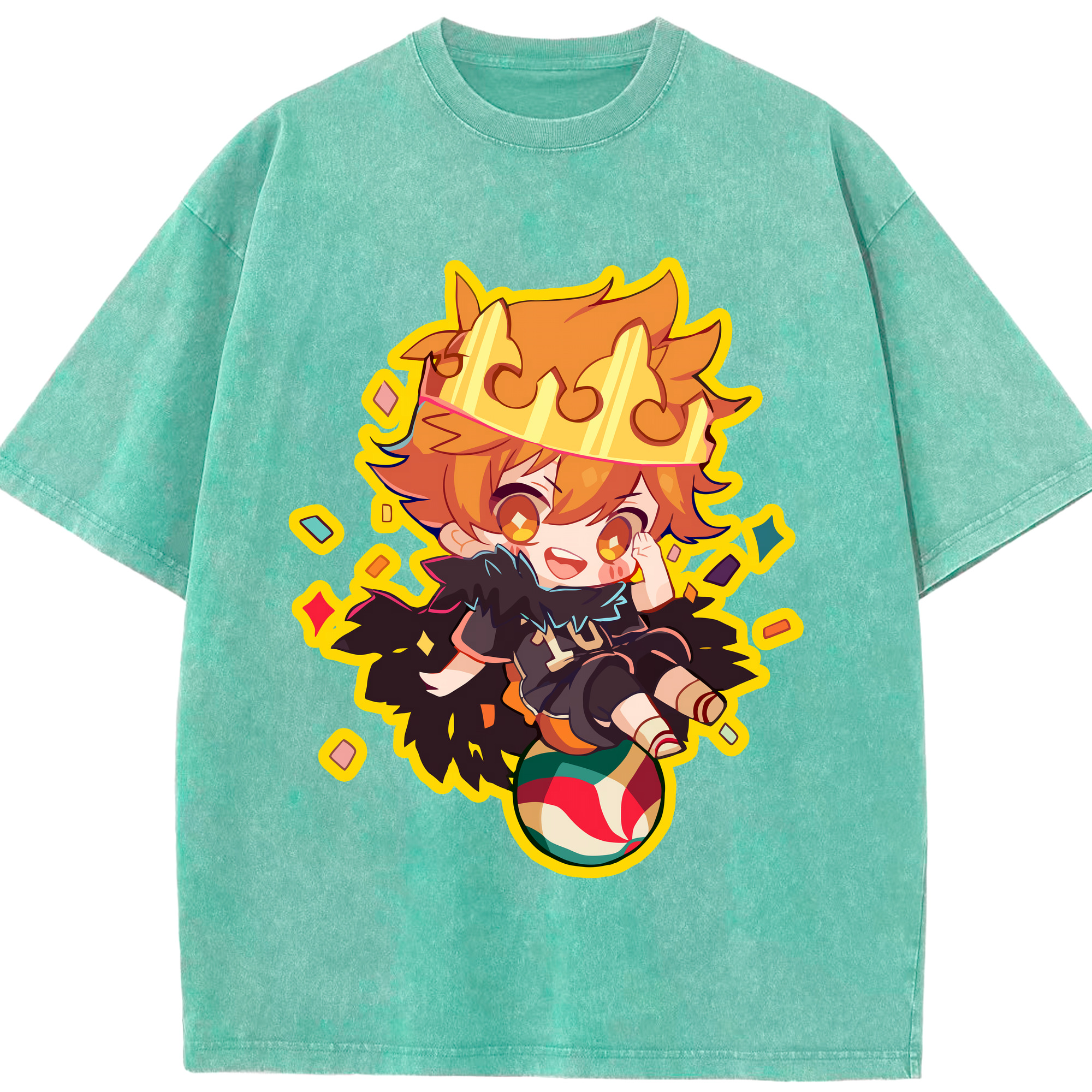 （画像用） ハイキュー!! Haikyu!! 綿100% ヴィンテージ風 半袖Tシャツ（フロントプリント）